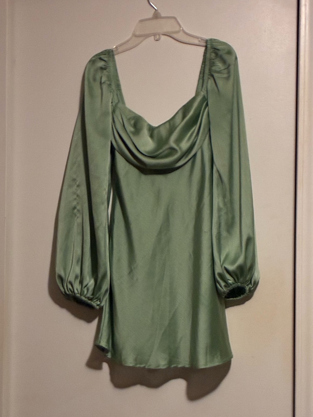 Hello Molly Green Lava Satin Dress